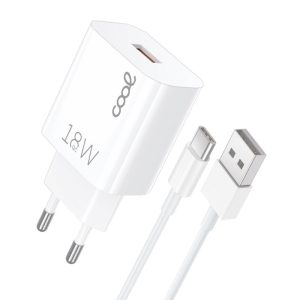 COOL CARGADOR RED /CONECTOR TIPO-C  3AMP (CARGA RÁPIDA)  KIT 2 EN 1 BLANCO