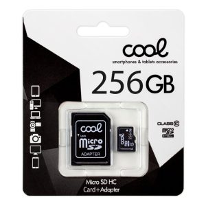 COOL TARJETA MEMORIA MICRO SD CON ADAPTADOR X256 GB (CLASE 10)